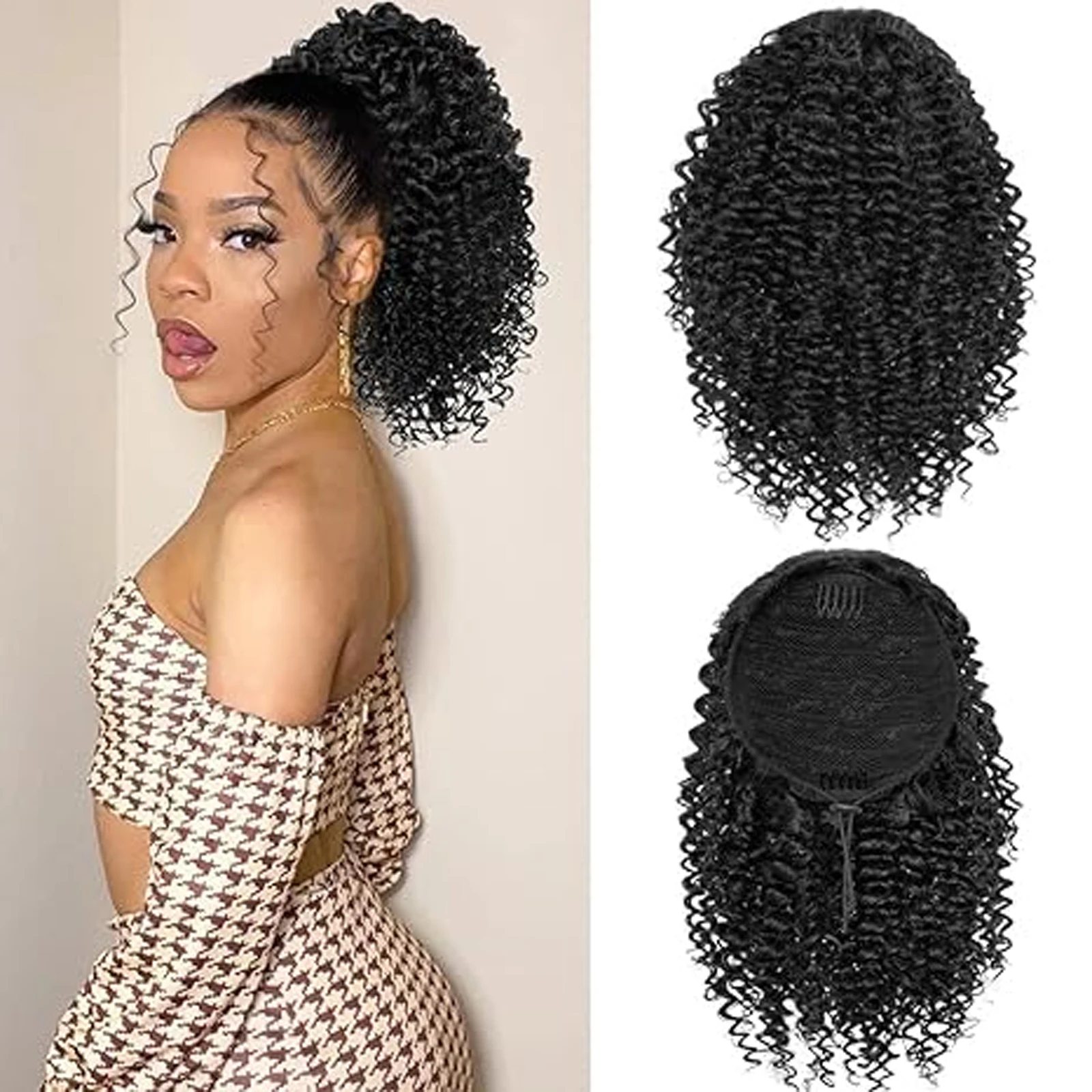 1 Pack Drawstring Ponytail Extension 12 Inch Short Black Afro Curly two clips Ponytail Extension for Black Women Halloween
1 Pack Drawstring Ponytail Extension 12 Inch Short Black Afro Curly two clips Ponytail Extension for Black Women Halloween