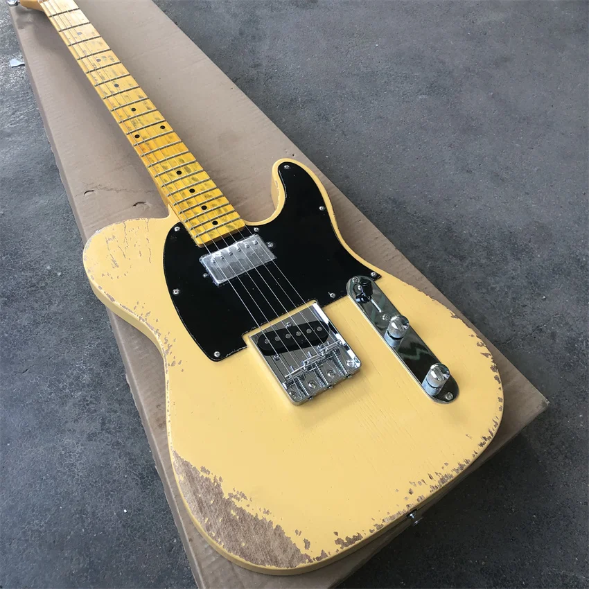 Ash yellow used electric guitar, real photos, customizable, factory wholesale and retail. Free shipping
Ash yellow used electric guitar, real photos, customizable, factory wholesale and retail. Free shipping