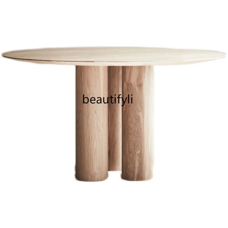 zq Nordic Pure Solid Wood Light Luxury Round Table Furniture Simple Log Miji Creative Home Large Round Table
zq Nordic Pure Solid Wood Light Luxury Round Table Furniture Simple Log Miji Creative Home Large Round Table