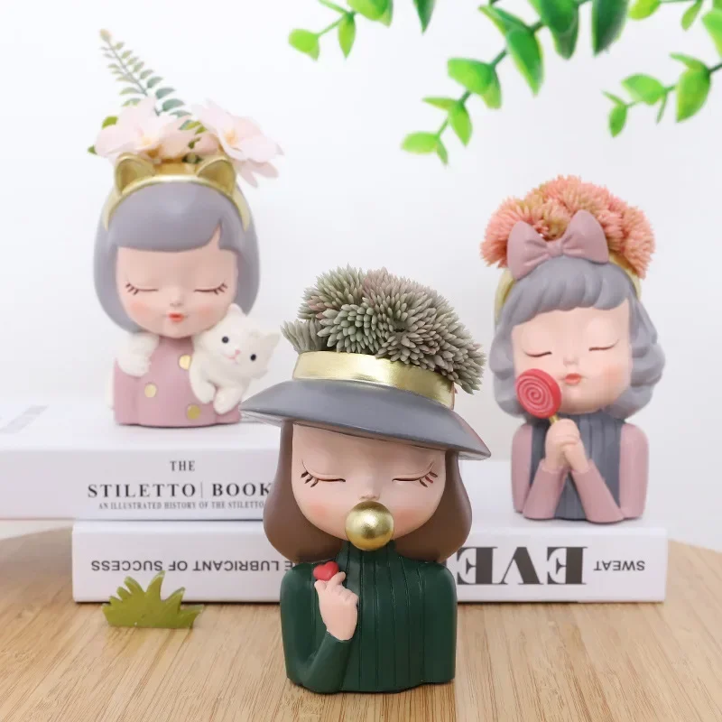 European Resin Gardening DIY Succulent Flower Pot Table Top Creative Cute Girl Green Plant Small Flower Pot Cloth plant pot Pots
European Resin Gardening DIY Succulent Flower Pot Table Top Creative Cute Girl Green Plant Small Flower Pot Cloth plant pot Pots