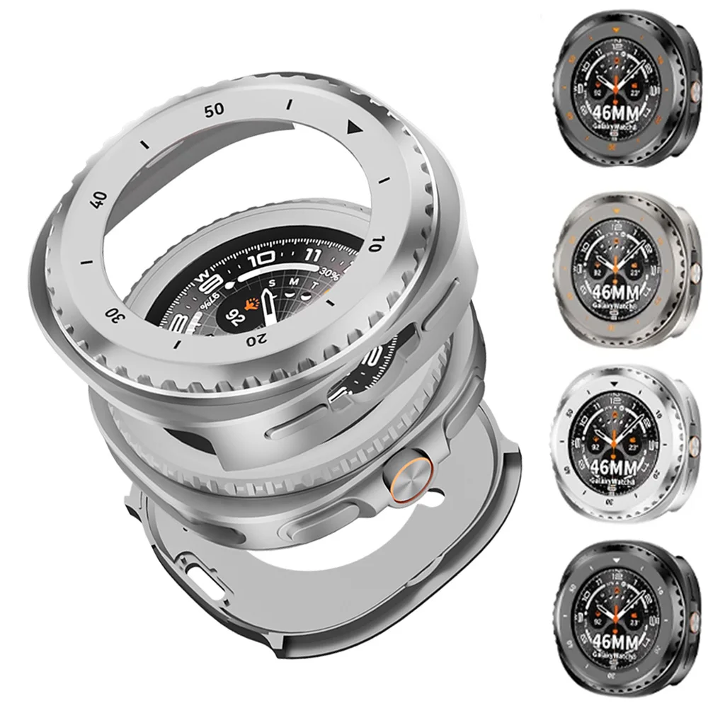 Alloy+PC Protective Cover for Samsung Watch 8 Classic Scratch-resistant Hard Frame Case for Galaxy 8Classic 46mm with Time Scale
Alloy+PC Protective Cover for Samsung Watch 8 Classic Scratch-resistant Hard Frame Case for Galaxy 8Classic 46mm with Time Scale