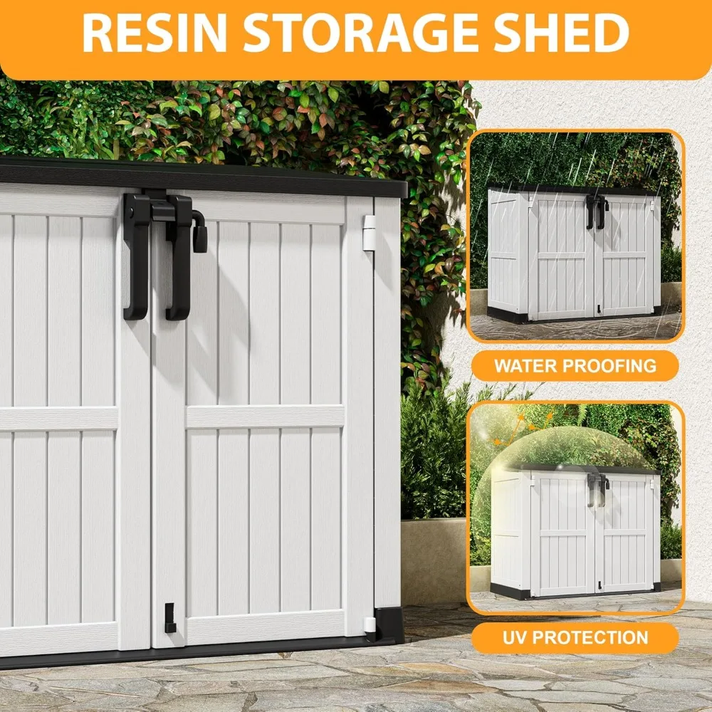 Outdoor Storage Cabinet 36 Cu Ft with Lockable Doors, Portable Horizontal Resin Storage Shed, Easy to Assemble, Customized
Outdoor Storage Cabinet 36 Cu Ft with Lockable Doors, Portable Horizontal Resin Storage Shed, Easy to Assemble, Customized