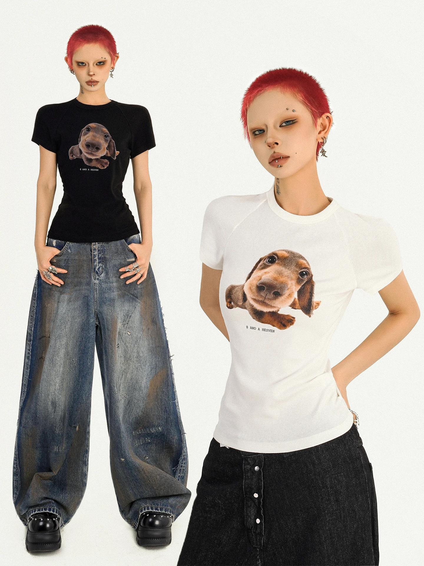 Nico Molly Vintage Spicy Girl Puppy Print Short Sleeve T-Shirt Women Commute Slimming Versatile Top Street Style Moisture Wic...
Nico Molly Vintage Spicy Girl Puppy Print Short Sleeve T-Shirt Women Commute Slimming Versatile Top Street Style Moisture Wic...
