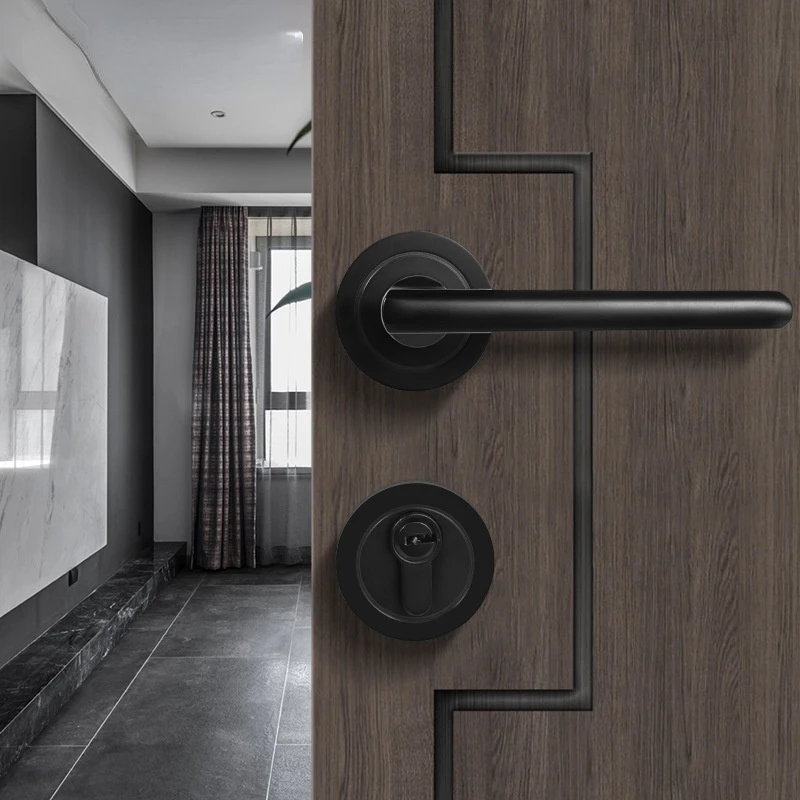 Bedroom Silent Split Lock Black Door Lock Indoor Zinc Alloy Handle Wooden Door Lock Door Handle Lock
Bedroom Silent Split Lock Black Door Lock Indoor Zinc Alloy Handle Wooden Door Lock Door Handle Lock
