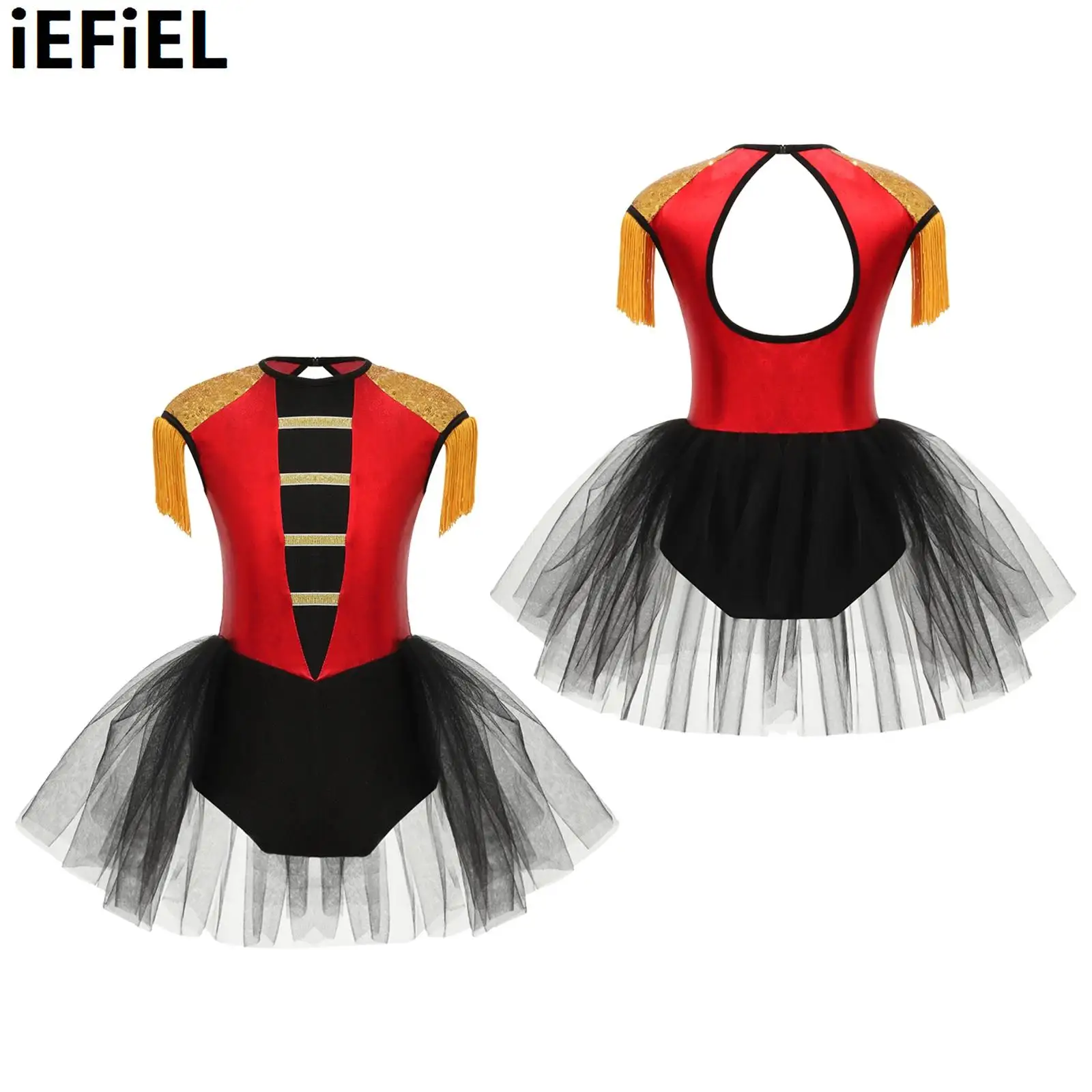 Kids Girls Sequins Tassels Dance Leotard Halloween Circus Ringmaster Cosplay Costume Sleeveless Open Back Short Jumpsuit
Kids Girls Sequins Tassels Dance Leotard Halloween Circus Ringmaster Cosplay Costume Sleeveless Open Back Short Jumpsuit