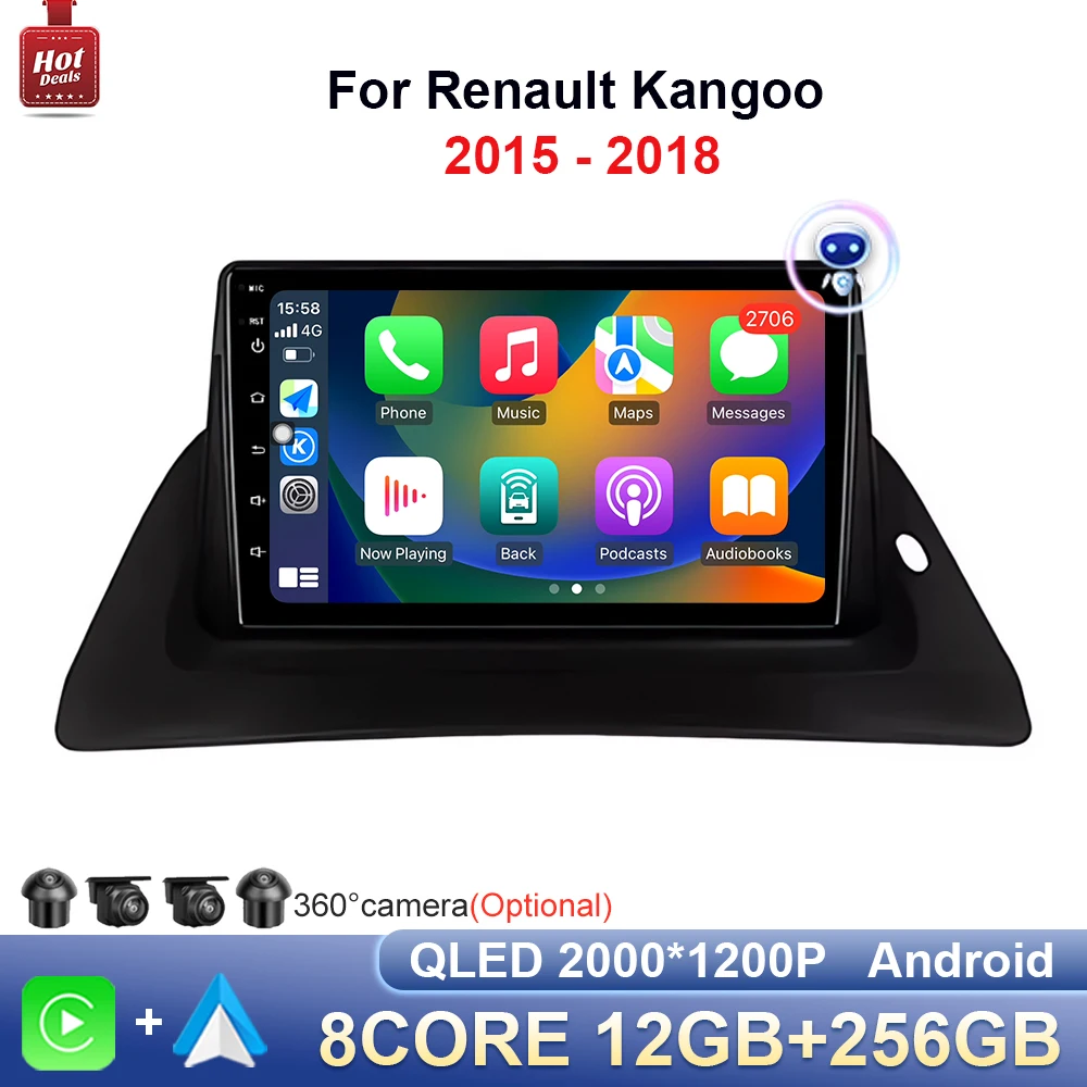 Автомагнитола для Renault Kangoo 2015, 2016, 2017, 2018, Android 14, мультимедийный плеер Carplay, 4G, Wi-Fi, навигация, GPS, Bluetooth
Автомагнитола для Renault Kangoo 2015, 2016, 2017, 2018, Android 14, мультимедийный плеер Carplay, 4G, Wi-Fi, навигация, GPS, Bluetooth