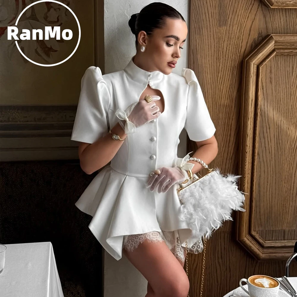 Ranmo 2025 Modern O-Neck Short Prom Dresses For Short Sleeves Girls Lace Mini Cocktail Dress Birthday Party Gowns Customized
Ranmo 2025 Modern O-Neck Short Prom Dresses For Short Sleeves Girls Lace Mini Cocktail Dress Birthday Party Gowns Customized