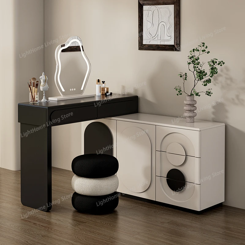 Cabinet Storage Vanity Table Space Saving Modern Aesthetic Dressing Table Cream Style Coiffeuse De Chambre Bedroom Furniture
Cabinet Storage Vanity Table Space Saving Modern Aesthetic Dressing Table Cream Style Coiffeuse De Chambre Bedroom Furniture