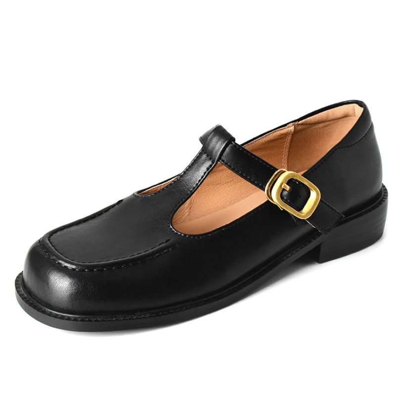 Casual Women's Flats Shoes Genuine Leather Fashion Comfortable T-strap Black Brown Walking Party Loafers Shoes Unisex 2026 New
Casual Women's Flats Shoes Genuine Leather Fashion Comfortable T-strap Black Brown Walking Party Loafers Shoes Unisex 2026 New