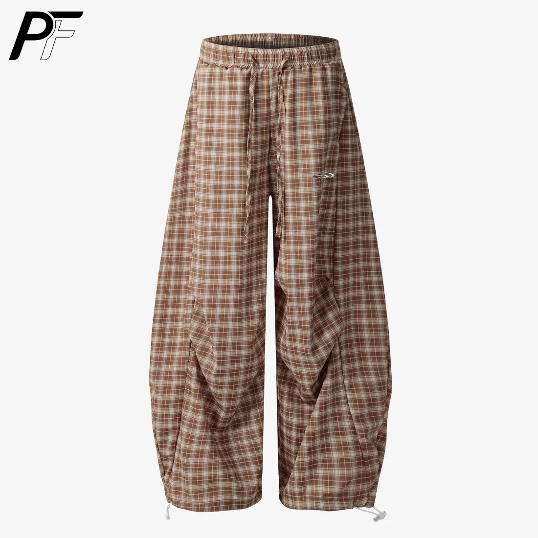 American Plaid Parachute Pant Women Baggy Wide Leg Trousers Elastic Waist With Drawstring Vintage Casual Loose Pant With Pockets
American Plaid Parachute Pant Women Baggy Wide Leg Trousers Elastic Waist With Drawstring Vintage Casual Loose Pant With Pockets