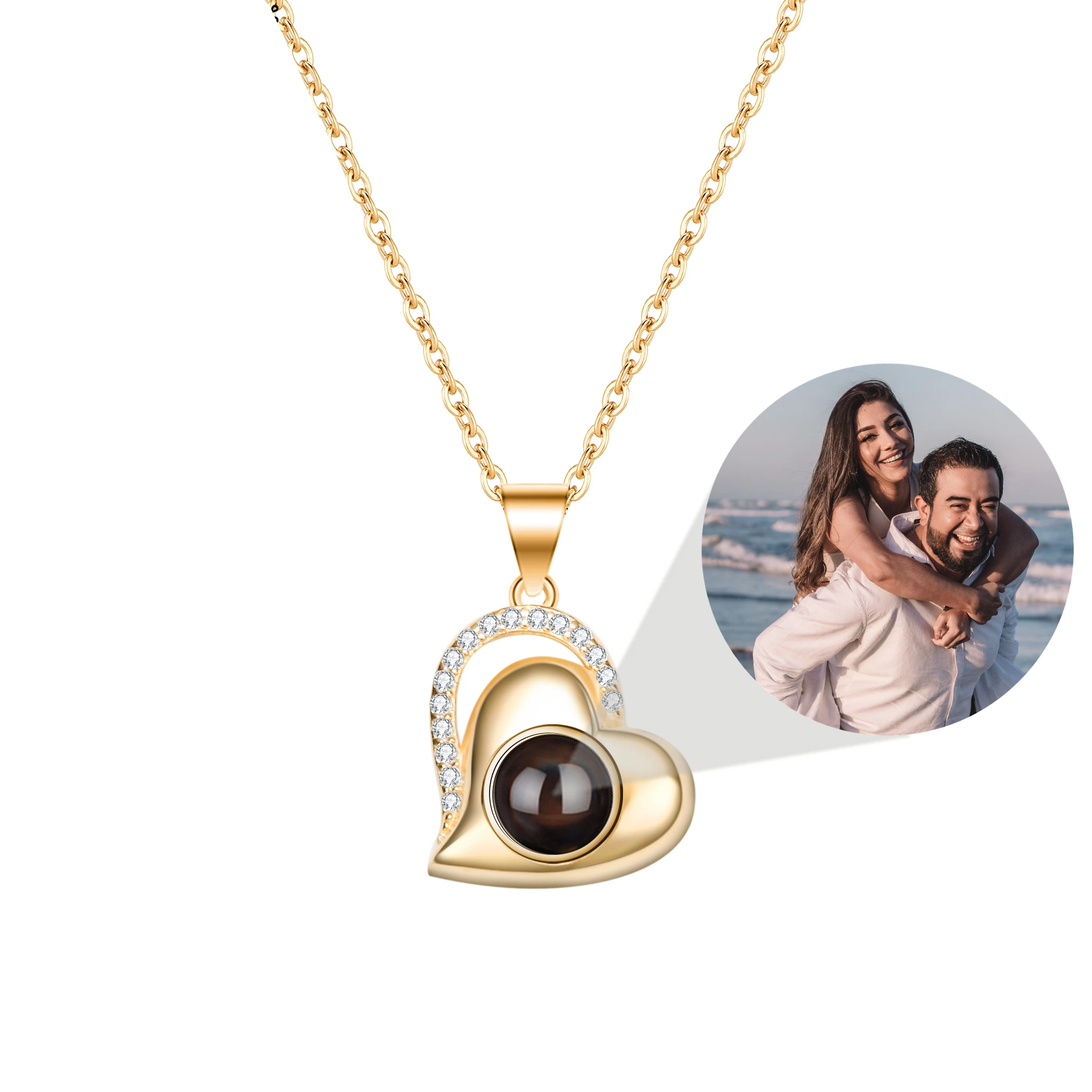 Custom Photo Jewelry Projection Photo Necklace for Women Heart Pendant Necklace Personalized Gift Lover Girlfriend Necklace
Custom Photo Jewelry Projection Photo Necklace for Women Heart Pendant Necklace Personalized Gift Lover Girlfriend Necklace