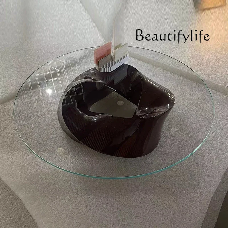 NEW Italian minimalist living room household round coffee table light luxury tempered glass coffee table modern style creativity
NEW Italian minimalist living room household round coffee table light luxury tempered glass coffee table modern style creativity