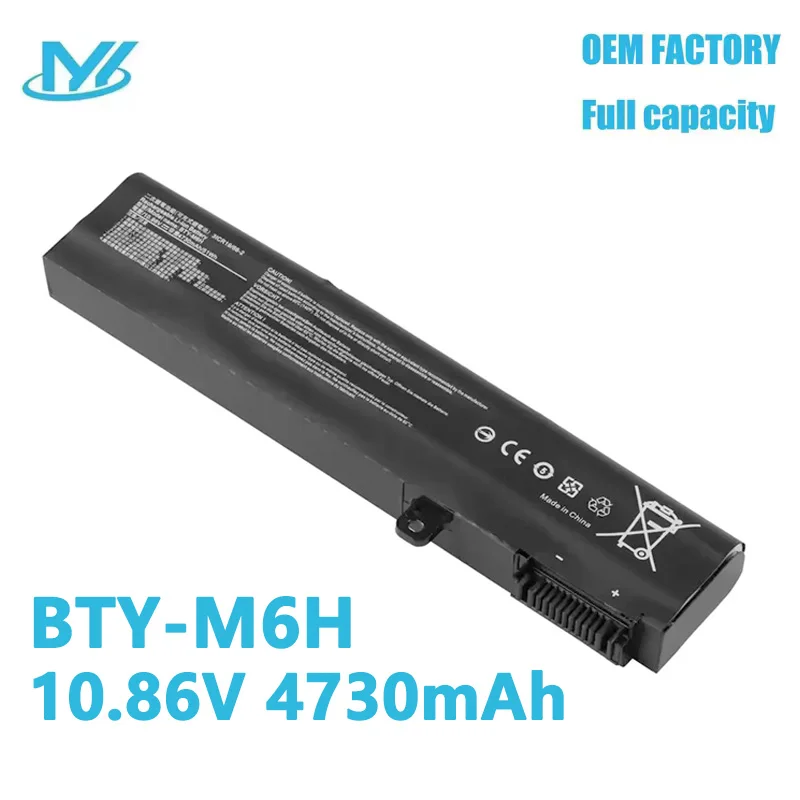 MYiYAE BTY-M6H литиевая батарея для ноутбука 10,86 В 51 Втч 4730 мАч для MSI GE62 GE72 GL62 GL62M GL72 GP62 GP62M GP62MV
MYiYAE BTY-M6H литиевая батарея для ноутбука 10,86 В 51 Втч 4730 мАч для MSI GE62 GE72 GL62 GL62M GL72 GP62 GP62M GP62MV
