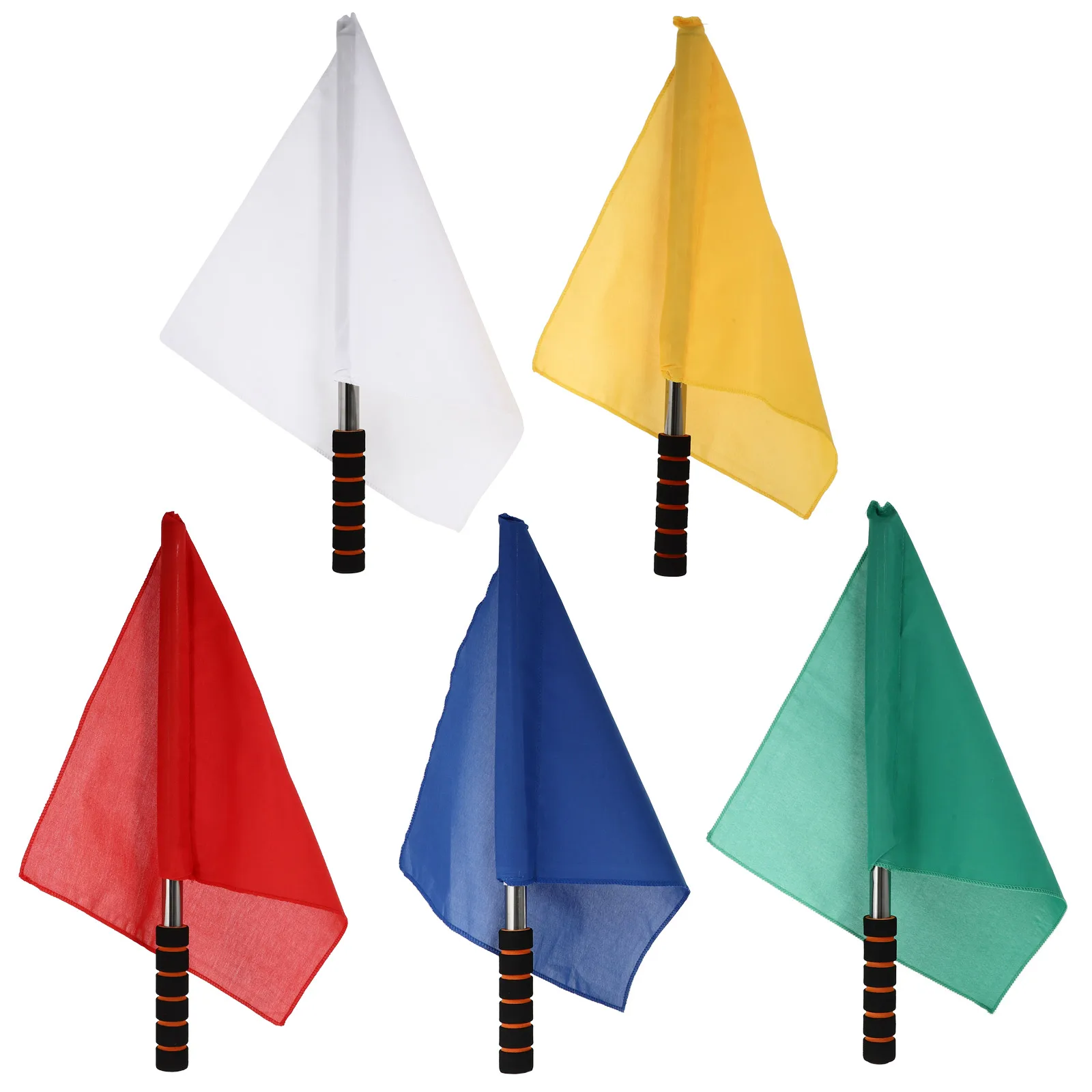 5pcs Referee Signal Flags Bright Color Hand-Cranked Racing Flags Sports Use Traffic Warning Foam Handle Lightweight Durable
5pcs Referee Signal Flags Bright Color Hand-Cranked Racing Flags Sports Use Traffic Warning Foam Handle Lightweight Durable
