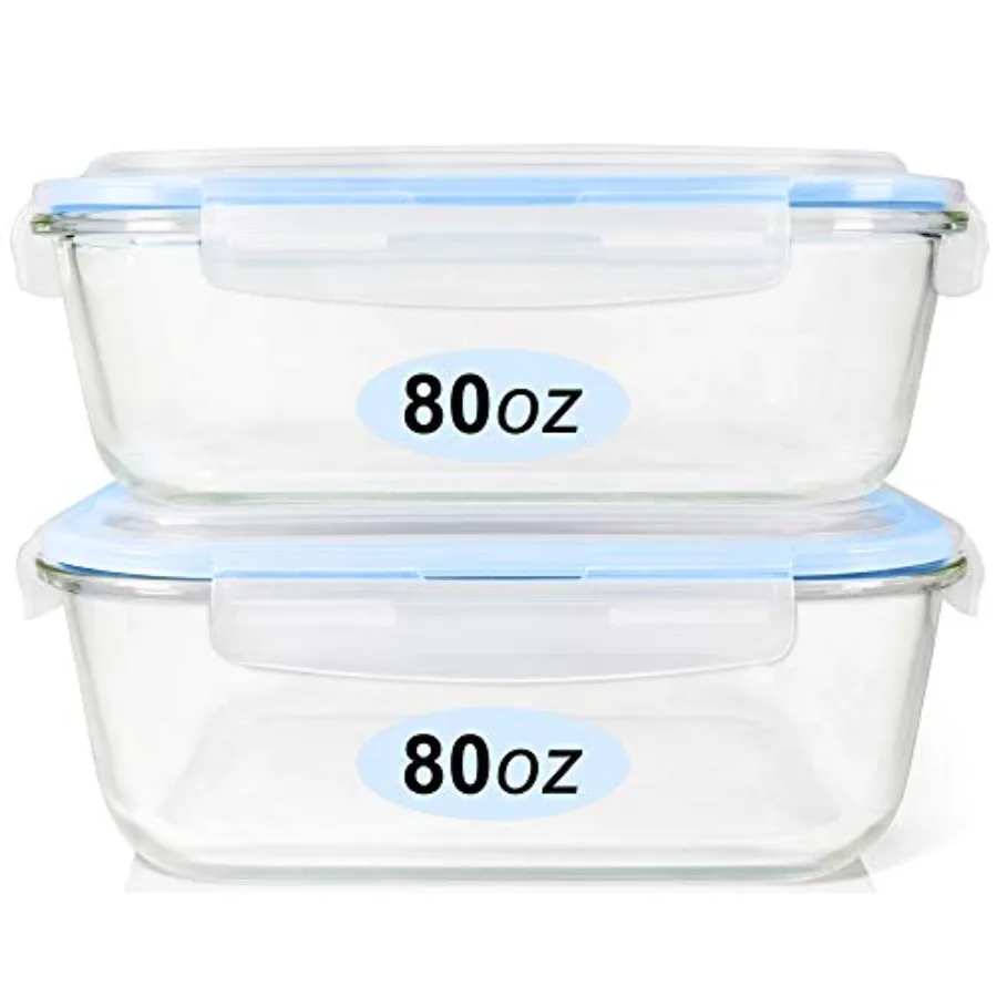 Glass Food Storage Containers Set Large Size Containers with Lids BPA-free Locking lids 100% Leak Proof Glass Meal Prep Contain
Glass Food Storage Containers Set Large Size Containers with Lids BPA-free Locking lids 100% Leak Proof Glass Meal Prep Contain