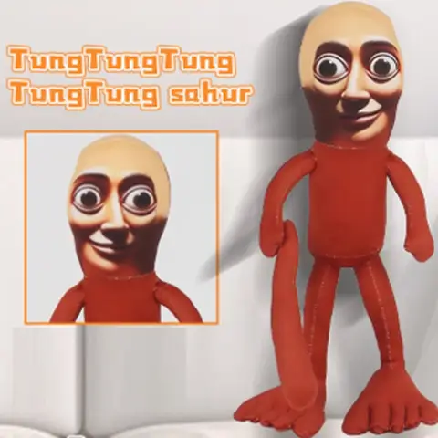 Italian Brainrot Al Tungtungtungsahur Plush Toy Banana Monkey Cartoon Tralalelotralala Plush Doll Stuffed PP Cotton