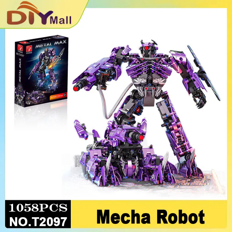 1058PCS Mecha Robot Building Kit - 2-in-1 Transformable Model with LED Lights STEM Toy for Kids Collectors Desktop Display Gift
1058PCS Mecha Robot Building Kit - 2-in-1 Transformable Model with LED Lights STEM Toy for Kids Collectors Desktop Display Gift
