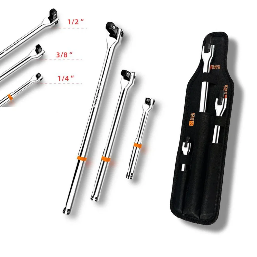 3pcs Breaker Bar Wrenches Set F-bar Steering Wrench With 180 Degrees Rotatable Head 1/4" 3/8" 1/2" Drive Heavy Duty Spanner
3pcs Breaker Bar Wrenches Set F-bar Steering Wrench With 180 Degrees Rotatable Head 1/4" 3/8" 1/2" Drive Heavy Duty Spanner