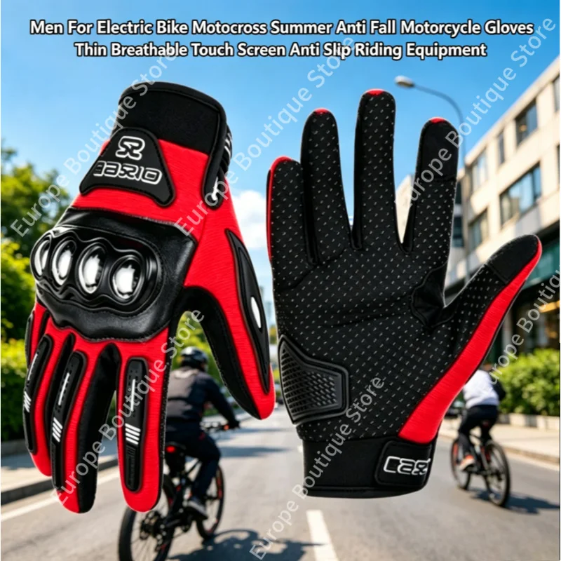 2026 Men For Electric Bike Motocross Summer Anti Fall Motorcycle Gloves Thin Breathable Touch Screen Anti Slip Riding Equipment
2026 Men For Electric Bike Motocross Summer Anti Fall Motorcycle Gloves Thin Breathable Touch Screen Anti Slip Riding Equipment