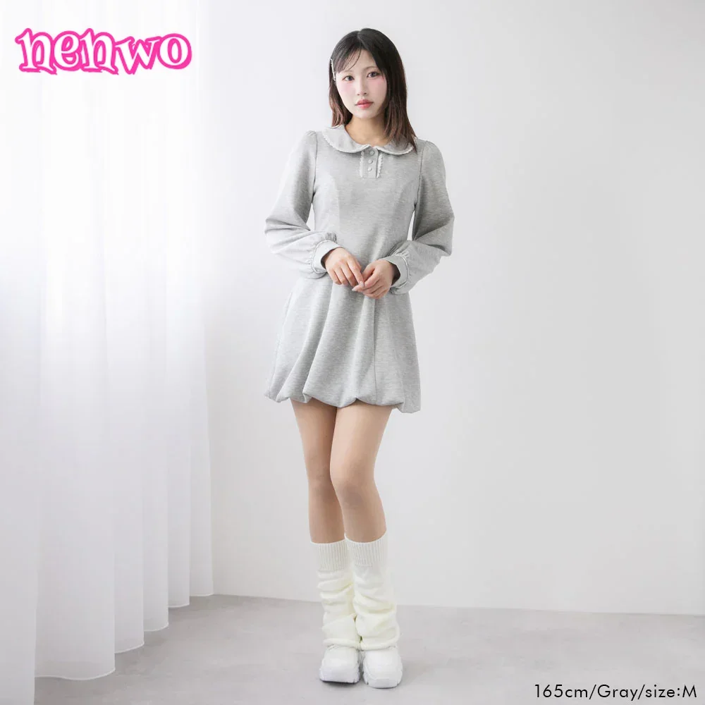 Весенне-осеннее новое милое однотонное короткое платье с кукольным воротником для девочек, утягивающее универсальное платье с длинными рукавами и высокой талией
Весенне-осеннее новое милое однотонное короткое платье с кукольным воротником для девочек, утягивающее универсальное платье с длинными рукавами и высокой талией