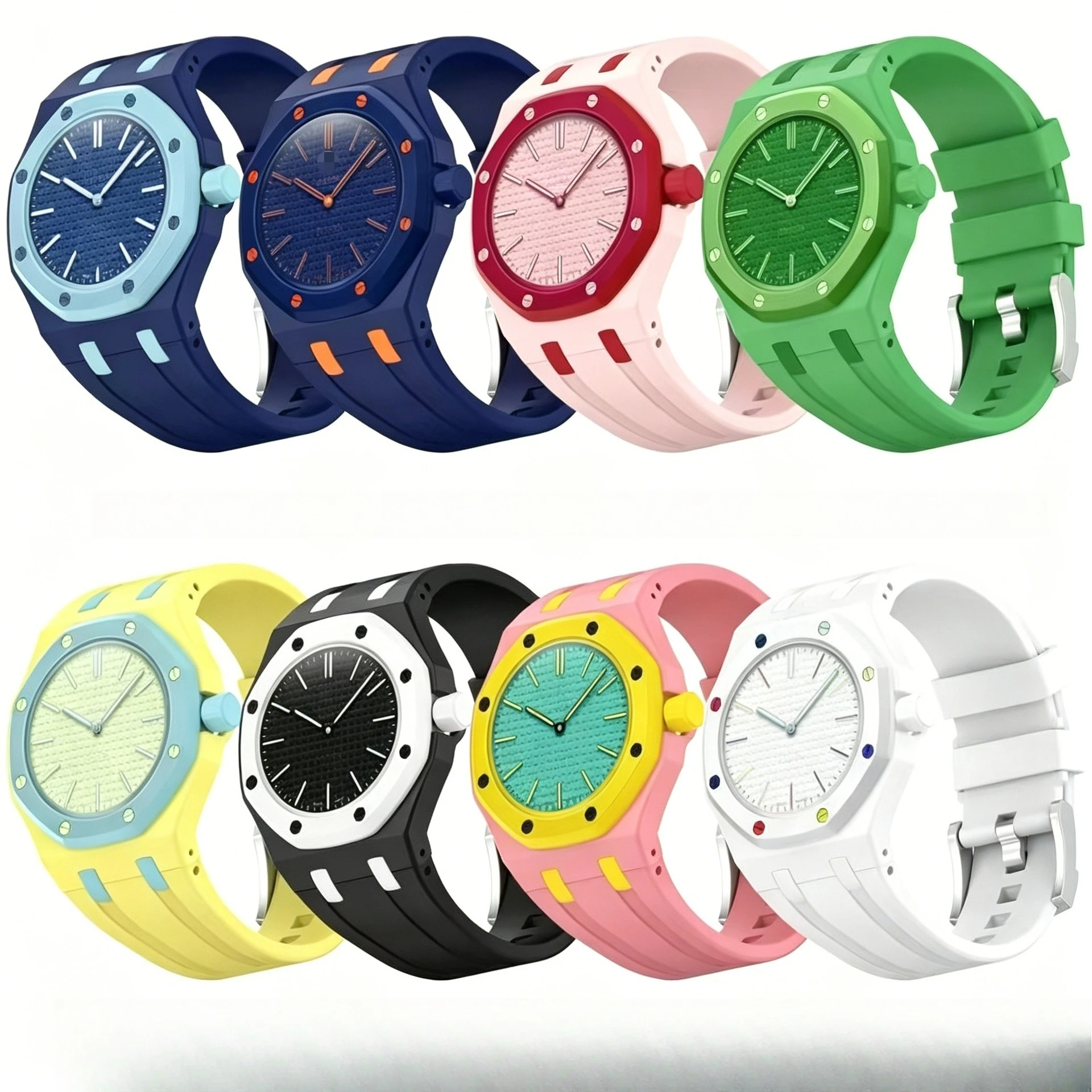 Vivid Candy-Color Octagonal Quartz Timepiece with Century-Oak Articulated Joint
Vivid Candy-Color Octagonal Quartz Timepiece with Century-Oak Articulated Joint