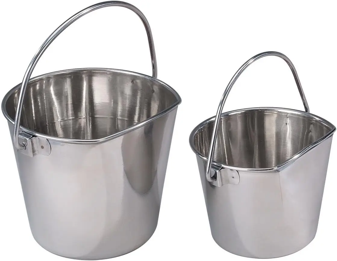 1-Quart Stainless Steel Flat Sided Pet Pail for Kennel Water
1-Quart Stainless Steel Flat Sided Pet Pail for Kennel Water
