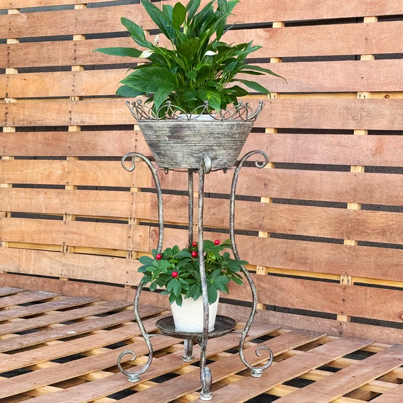 Outer single vintage distressed wrought iron patio plant flower stand garden courtyard floor-standing outdoor pallet rack
Outer single vintage distressed wrought iron patio plant flower stand garden courtyard floor-standing outdoor pallet rack