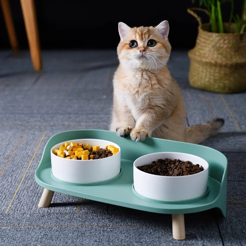 Cat bowl, ceramic double bowl, cat food bowl, dog food bowl, pet slanted mouth, anti knock, non black chin, cat food bowl
Cat bowl, ceramic double bowl, cat food bowl, dog food bowl, pet slanted mouth, anti knock, non black chin, cat food bowl