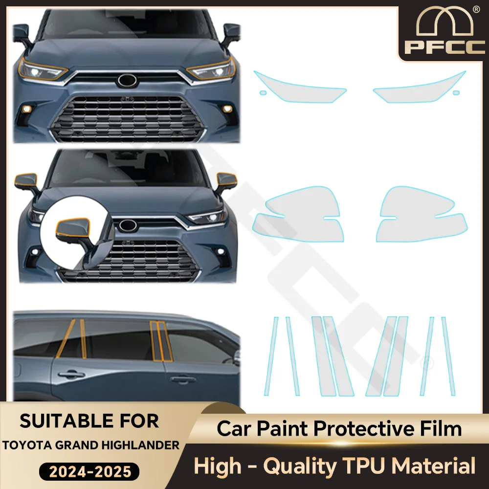 For Toyota Grand Highlander 2024 2025 Anti-Scratch Headlight Protective Film TPU Door Handle Bowl Rearview B Pillars Protection
For Toyota Grand Highlander 2024 2025 Anti-Scratch Headlight Protective Film TPU Door Handle Bowl Rearview B Pillars Protection