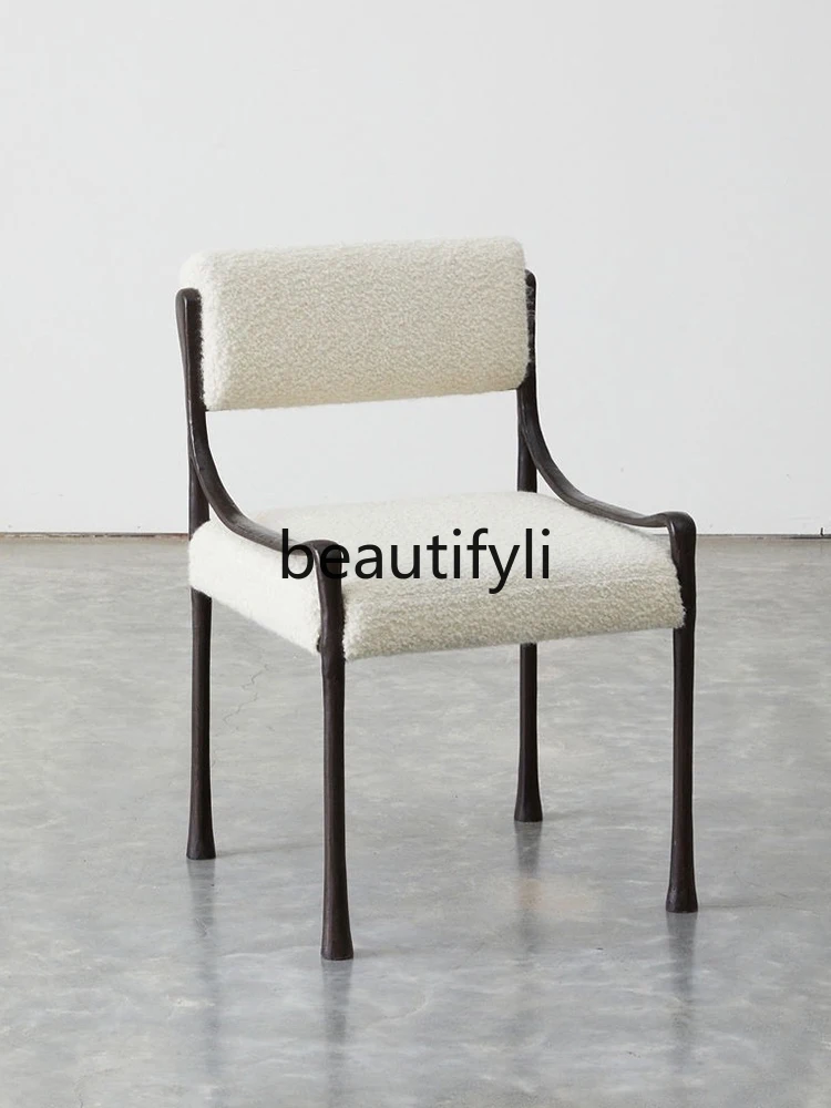 French retro cream style dining chair, high-end designer solid wood makeup chair, medieval casual single book chair
French retro cream style dining chair, high-end designer solid wood makeup chair, medieval casual single book chair