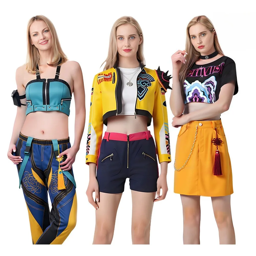 Kpop Demon Hunters Rumi Zoey Mira Kids Cosplay Girls Costume Huntrix Group Idol Roleplay Outfits Halloween Carnival Suit
Kpop Demon Hunters Rumi Zoey Mira Kids Cosplay Girls Costume Huntrix Group Idol Roleplay Outfits Halloween Carnival Suit