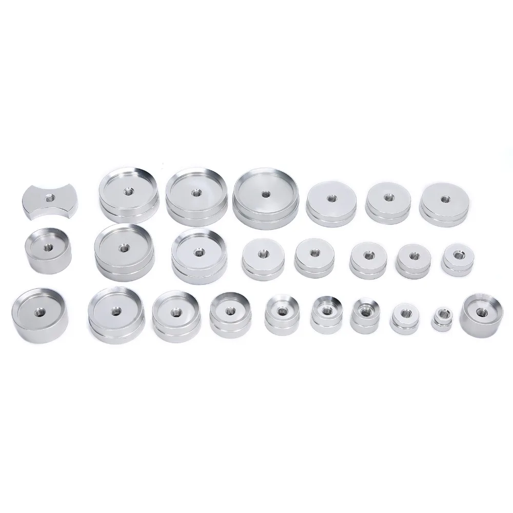 25Pcs Professional Aluminum Watch Case Press Multi Model Bench Type Watch Repair Tool Durable Watch Tool Maintenance
25Pcs Professional Aluminum Watch Case Press Multi Model Bench Type Watch Repair Tool Durable Watch Tool Maintenance
