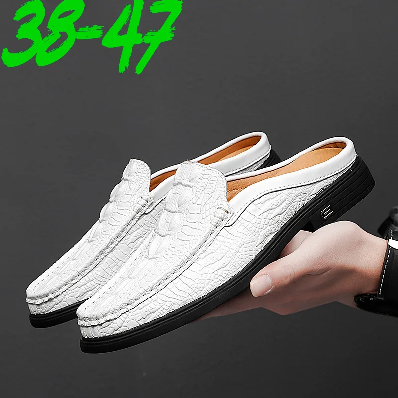 Half Shoes for Men Leather Shoes Men Mules Casual Shoes Men Fashion Social Big Size Mocassin Elegantes Walking 2026 New
Half Shoes for Men Leather Shoes Men Mules Casual Shoes Men Fashion Social Big Size Mocassin Elegantes Walking 2026 New