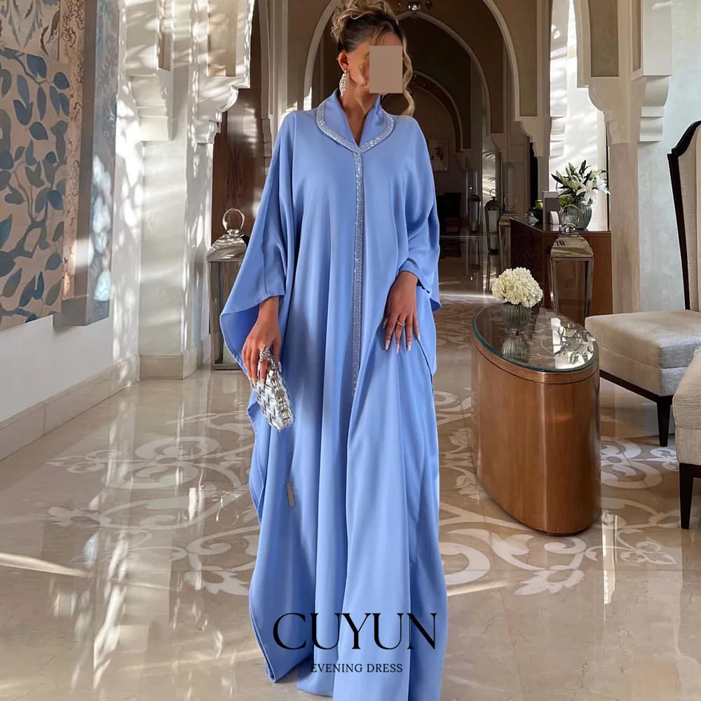 CUYUN Blue Modest Muslim Evening Dresses Saudi Women Formal Event Gown Customized Long Sleeves Wedding Party Dress for Guest
CUYUN Blue Modest Muslim Evening Dresses Saudi Women Formal Event Gown Customized Long Sleeves Wedding Party Dress for Guest
