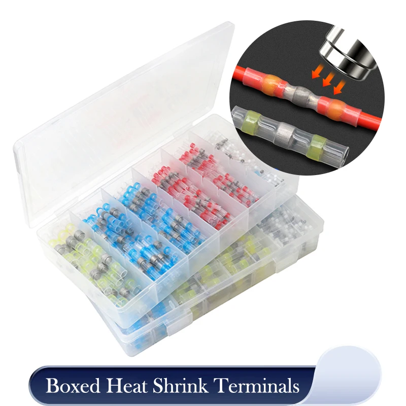 1~5Pcs Solder Seal Wire Connector Boxed 3:1 Heat Shrink Sealed Insulated Butt Splice Terminal Waterproof Butt Connectors Kit
1~5Pcs Solder Seal Wire Connector Boxed 3:1 Heat Shrink Sealed Insulated Butt Splice Terminal Waterproof Butt Connectors Kit
