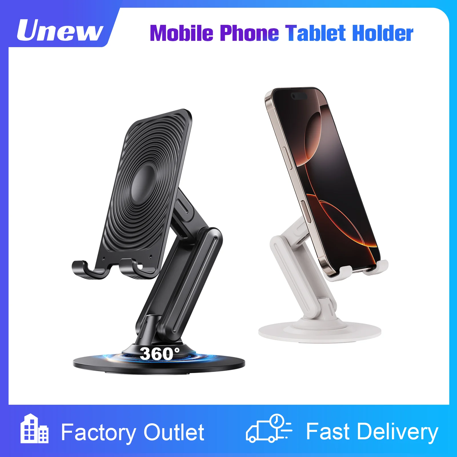 360° Rotating Foldable Desk Phone Holder - Adjustable, Universal for iPhones, iPads & All Mobiles - Ideal for Home & Office
360° Rotating Foldable Desk Phone Holder - Adjustable, Universal for iPhones, iPads & All Mobiles - Ideal for Home & Office