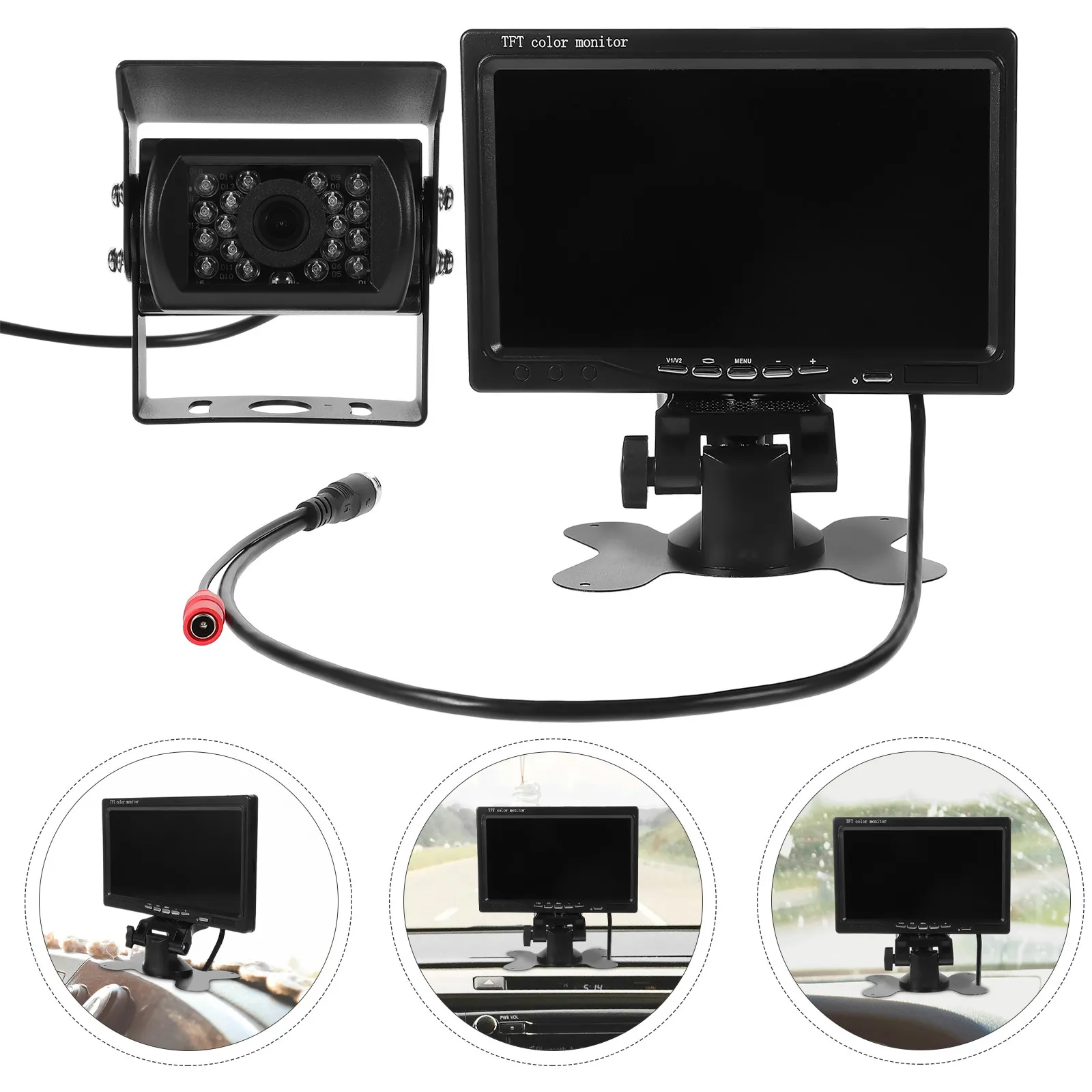 1Set Reversing Vehicle Backup Camera Monitor Large Screen Parking Rear View Display Clear Display Screen for Car Suv Truck Van
1Set Reversing Vehicle Backup Camera Monitor Large Screen Parking Rear View Display Clear Display Screen for Car Suv Truck Van