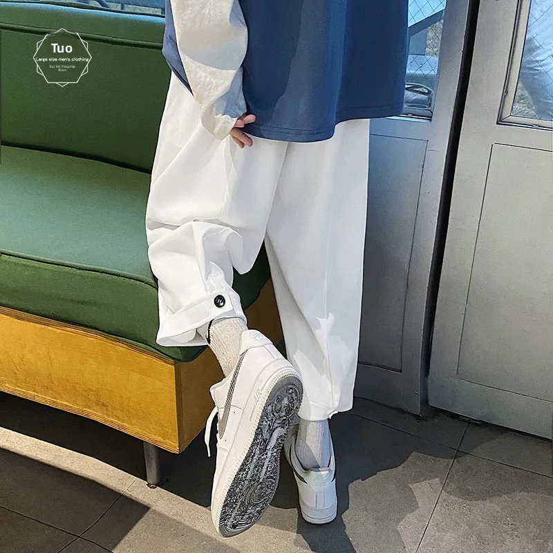 Button Cuffed Harem Pants Men's Korean Sle Summer Thin Wide Leg Casual Long Straight Nine Points Cuffed Trousers
Button Cuffed Harem Pants Men's Korean Sle Summer Thin Wide Leg Casual Long Straight Nine Points Cuffed Trousers