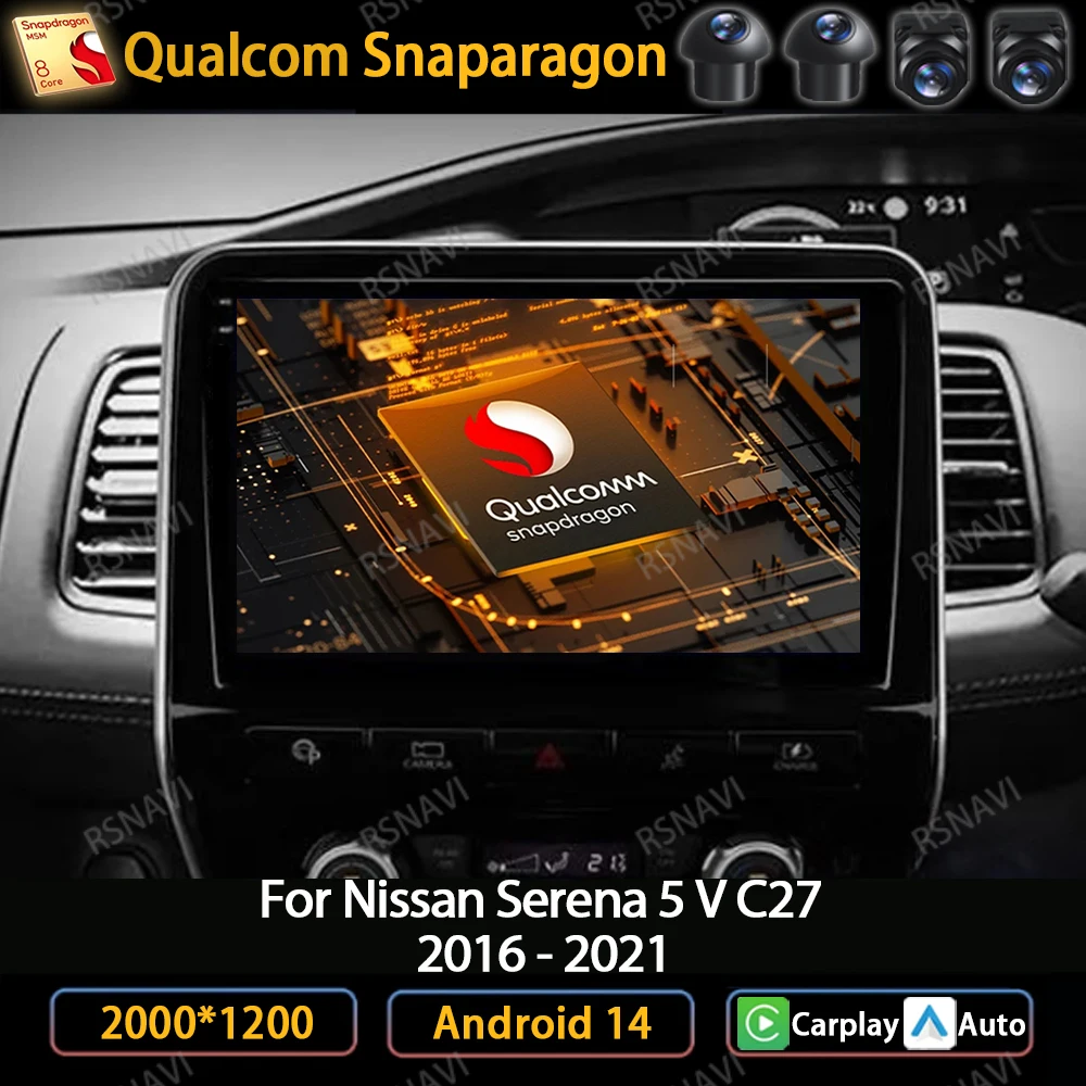 Android 14 Car Radio For Nissan Serena 5 V C27 2016 - 2021 Wireless Carplay Auto Multimedia Stereo Video Player NAVI GPS 4G WIFI
Android 14 Car Radio For Nissan Serena 5 V C27 2016 - 2021 Wireless Carplay Auto Multimedia Stereo Video Player NAVI GPS 4G WIFI