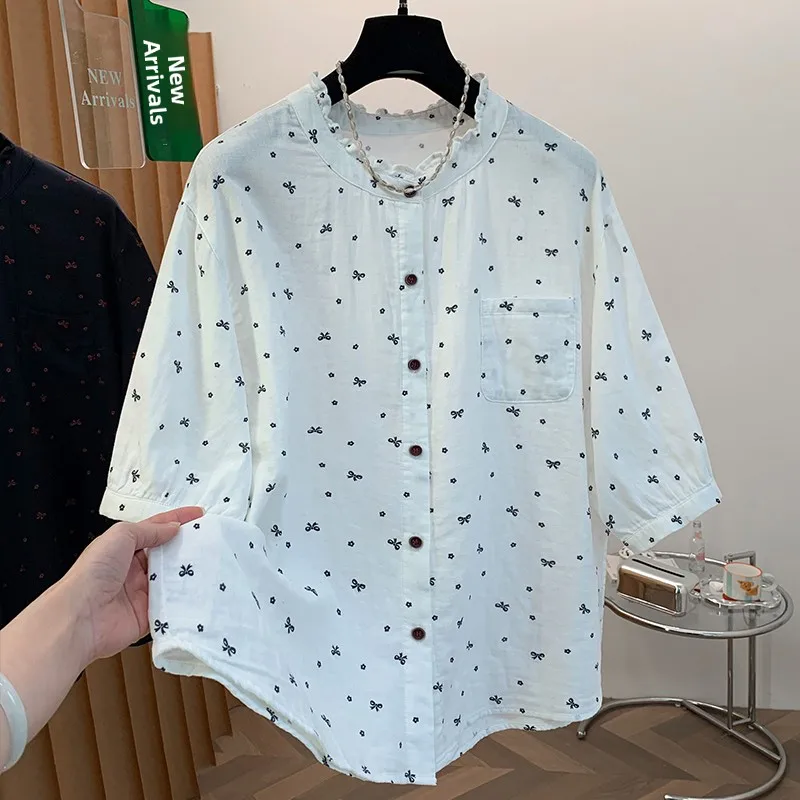 plus Size Women's Shirt Stylish Lightweight Summer New Short Sleeve Versatile Top Coat Breathable Comfortable Print Design
plus Size Women's Shirt Stylish Lightweight Summer New Short Sleeve Versatile Top Coat Breathable Comfortable Print Design