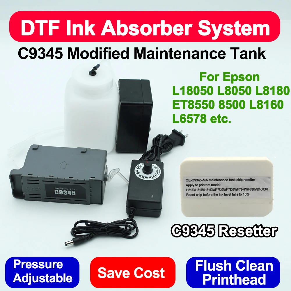 C9345 Modified Maintenance Box Suck Ink For Epson Ecotank L18050 L8050 L8180 ET8550 ET8500 Ink Absorber System C9345 Reseter
C9345 Modified Maintenance Box Suck Ink For Epson Ecotank L18050 L8050 L8180 ET8550 ET8500 Ink Absorber System C9345 Reseter