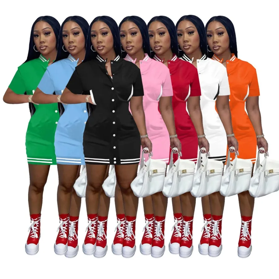 【New style】Spot W8306 European and American women's clothing 2026 spring and summer short-sleeved button baseball dress sports
【New style】Spot W8306 European and American women's clothing 2026 spring and summer short-sleeved button baseball dress sports