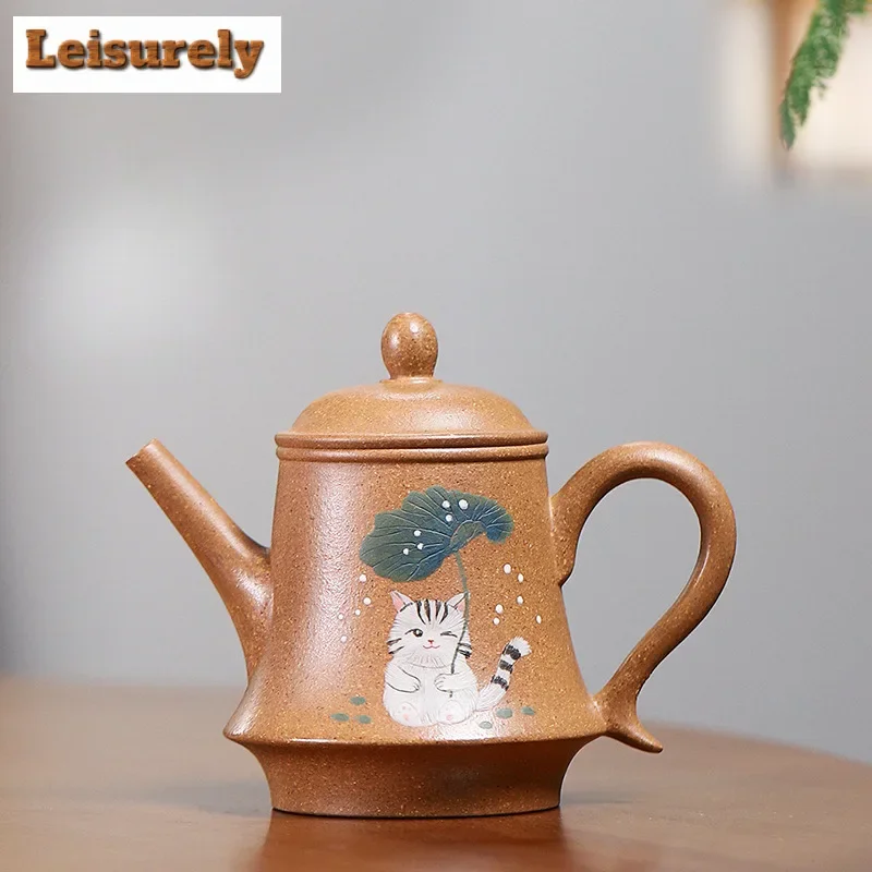140ml Boutique Yixing Purple Clay Teapots Handmade High Pot Raw Ore Section Mud Tea Making Kettle Chinese Zisha Tea Set Supplies
140ml Boutique Yixing Purple Clay Teapots Handmade High Pot Raw Ore Section Mud Tea Making Kettle Chinese Zisha Tea Set Supplies