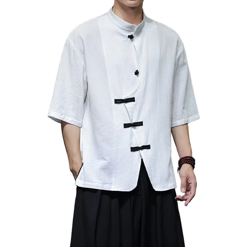 New Chinese summer short-sleeved shirt Chinese style niche button-down half-sleeved shirt
New Chinese summer short-sleeved shirt Chinese style niche button-down half-sleeved shirt