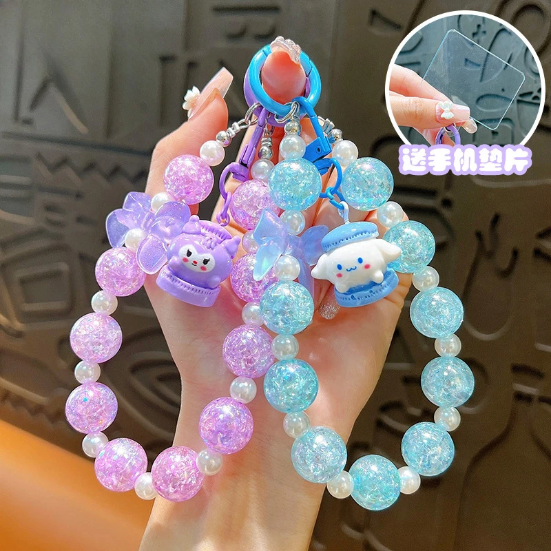 Kawaii Kuromi Bead Phone Chain W/Card Bowknot Beads Charm Wrist Strap Earphone Case Pendant Keychain Backpack Accessories Gift
Kawaii Kuromi Bead Phone Chain W/Card Bowknot Beads Charm Wrist Strap Earphone Case Pendant Keychain Backpack Accessories Gift