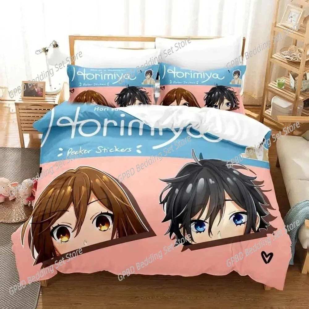 Anime Hori san to Miyamura kun Horimiya Comfortable Duvet Cover Pillowcase Bedding Set Children Bedroom Decoration Home Textile
Anime Hori san to Miyamura kun Horimiya Comfortable Duvet Cover Pillowcase Bedding Set Children Bedroom Decoration Home Textile