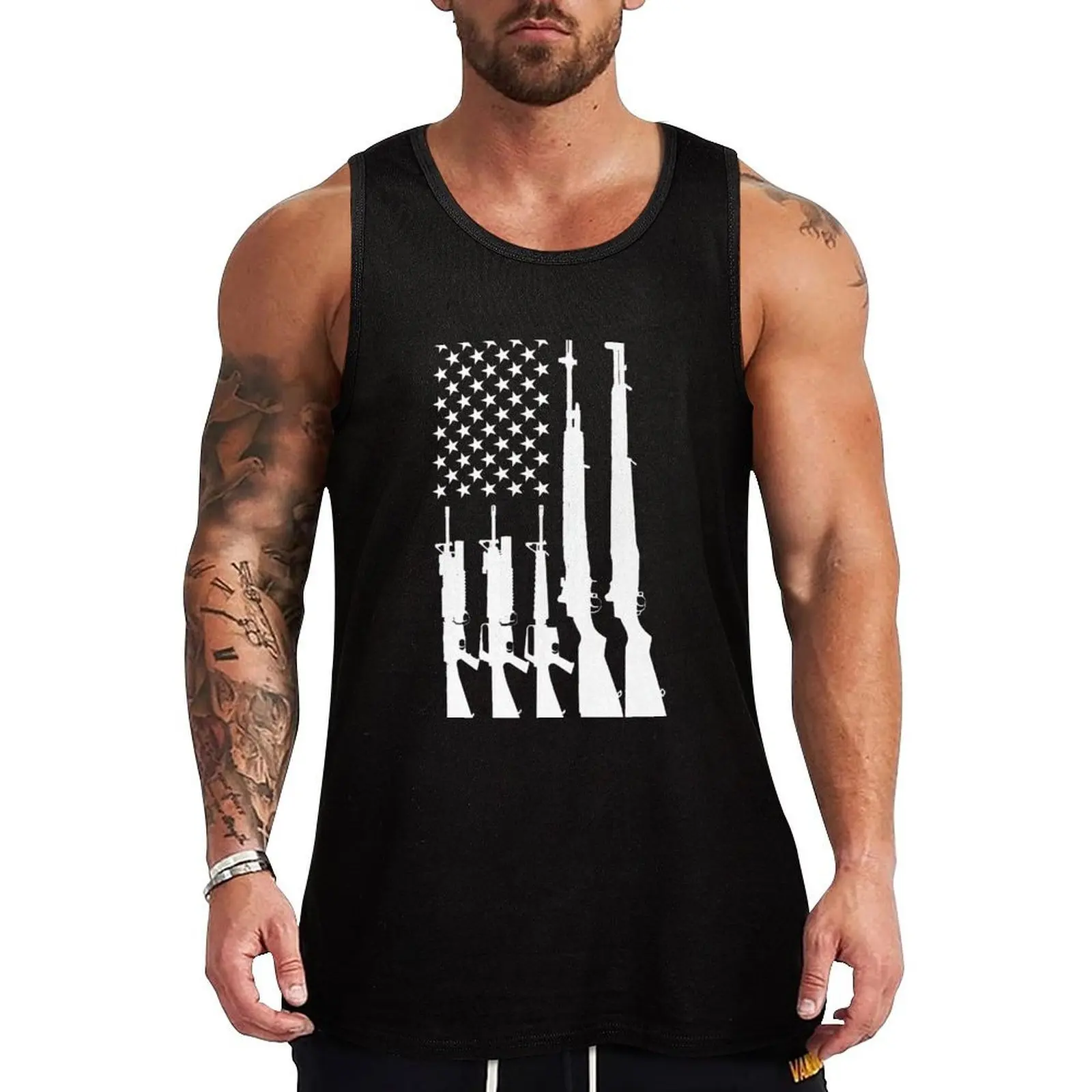 American Rifles Flag (White) Tank Top Basic Sleeveless T Shirt Soft Cotton Casual Tank Top
American Rifles Flag (White) Tank Top Basic Sleeveless T Shirt Soft Cotton Casual Tank Top