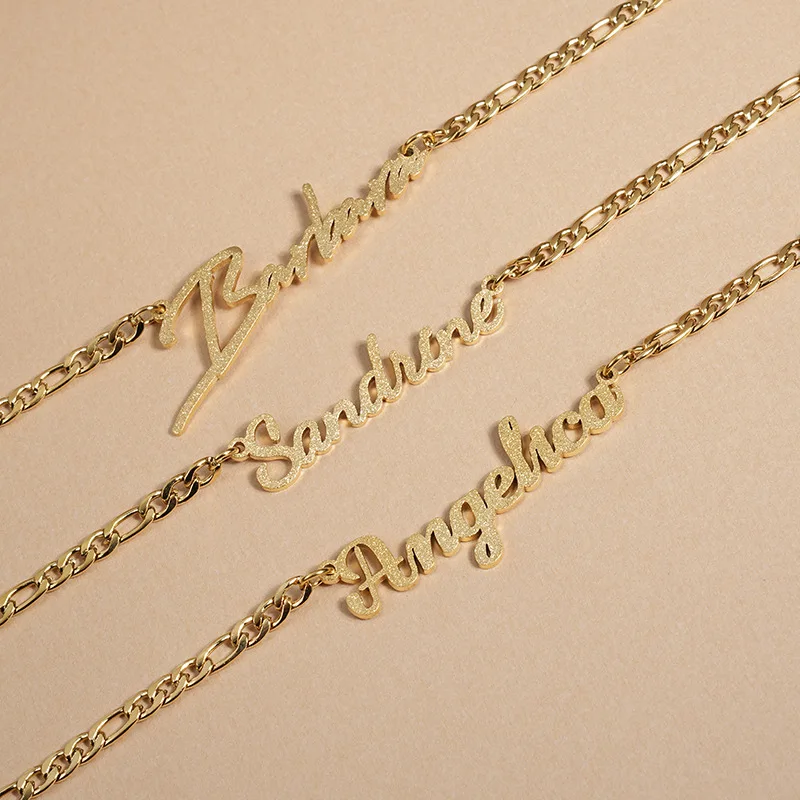 DOREMI Personalized Frosted Name Necklace Stainless Steel Custom Sparkle Nameplate Pendant Choker for Women Jewelry Gift
DOREMI Personalized Frosted Name Necklace Stainless Steel Custom Sparkle Nameplate Pendant Choker for Women Jewelry Gift