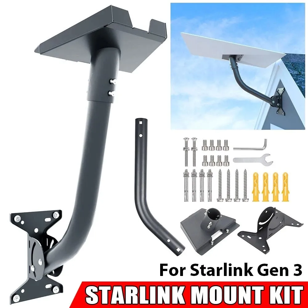 Starlink Gen 3 Mount, 180° Adjustable, Heavy-Duty Metal, Black, Wall/Roof Mount
Starlink Gen 3 Mount, 180° Adjustable, Heavy-Duty Metal, Black, Wall/Roof Mount