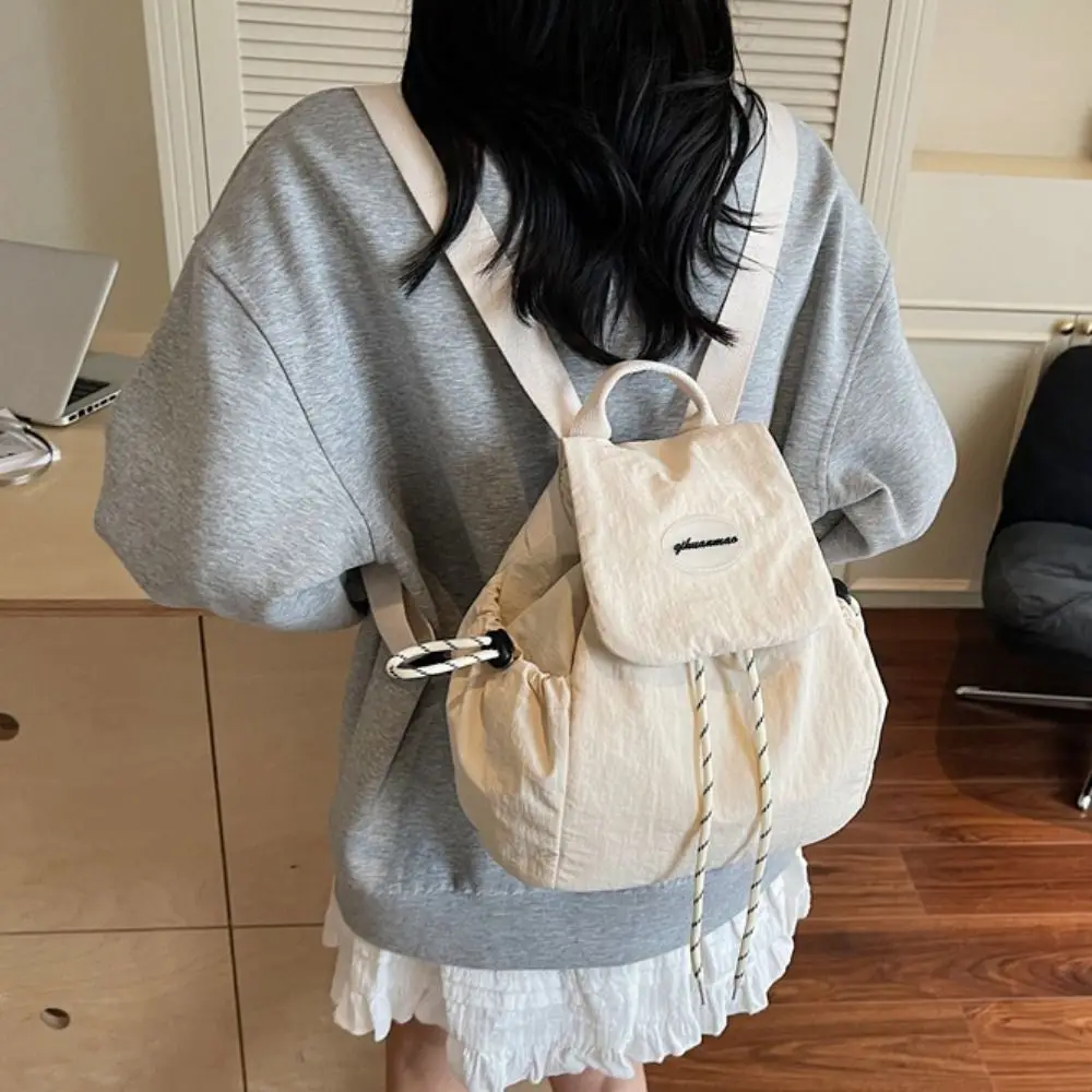 Portable Women Nylon Backpack Drawstring Waterproof Multipockets Casual Backpack Lightweight with Handle
Portable Women Nylon Backpack Drawstring Waterproof Multipockets Casual Backpack Lightweight with Handle